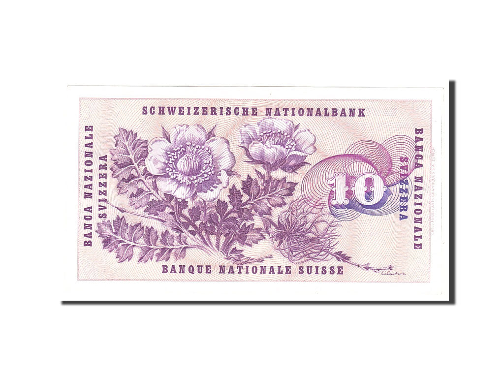 Geldschein, Schweiz, 10 Franken, 1970, 1970-01-05, KM:45p, VZ