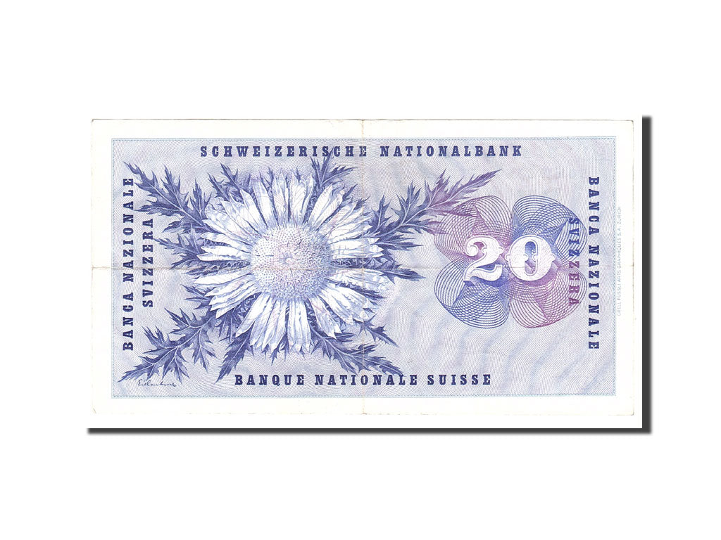 Geldschein, Schweiz, 20 Franken, 1964, 1964-04-02, KM:46k, SS