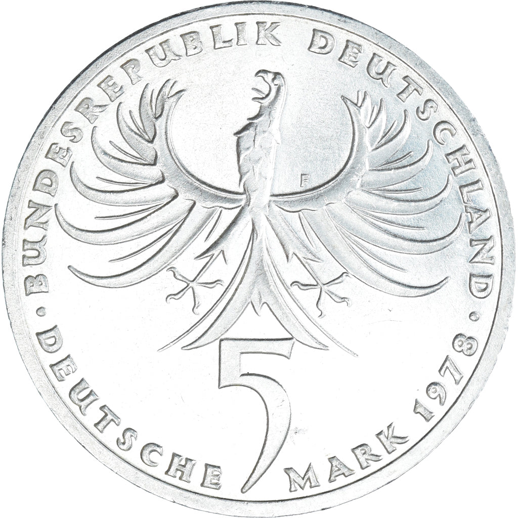 Coin, GERMANY - FEDERAL REPUBLIC, 5 Mark, 1978, Stuttgart, Germany, BE