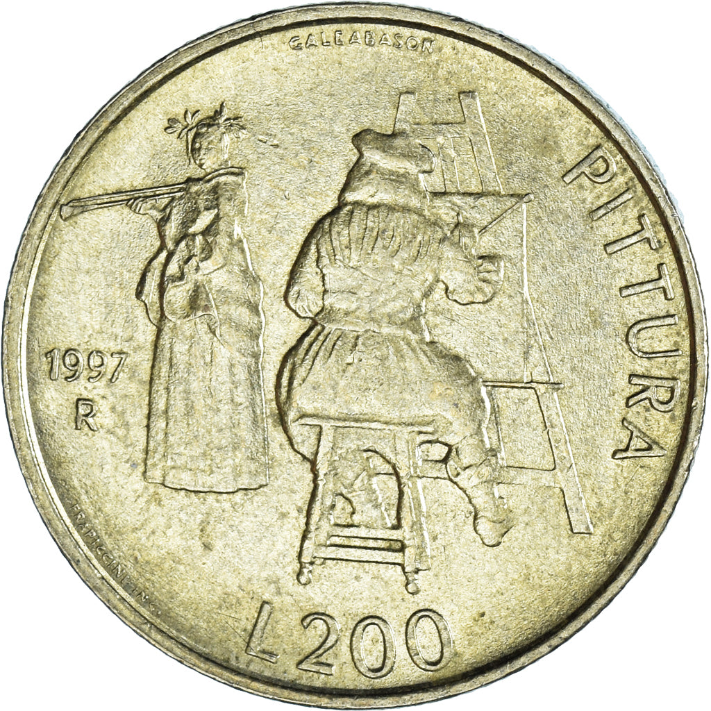 Moeda, San Marino, 200 Lire, 1997, EF(40-45), Alumínio-Bronze, KM:366