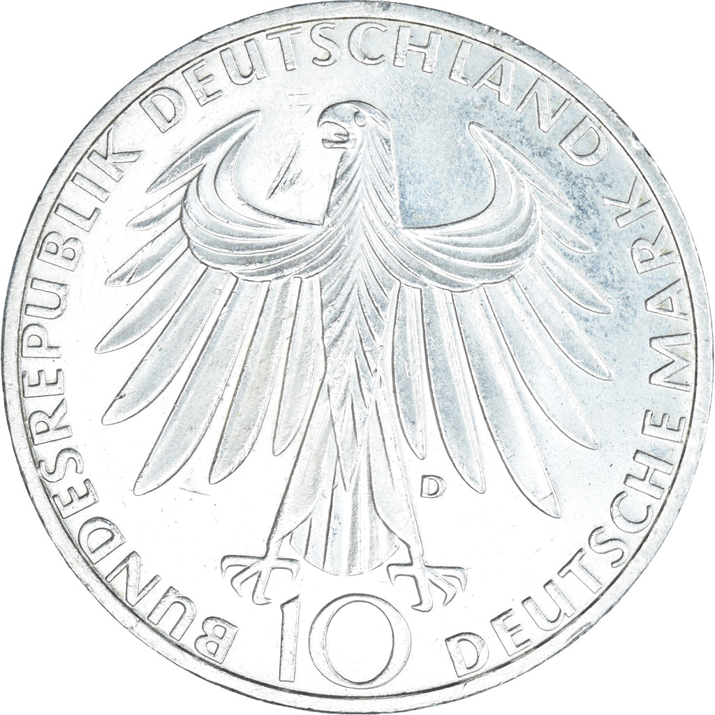 Moneta, GERMANIA - REPUBBLICA FEDERALE, 10 Mark, 1989, Hamburg, Germany, BB+
