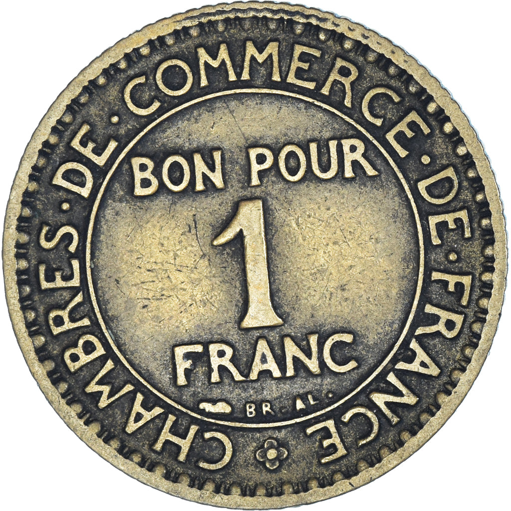 Coin, France, Chambre de commerce, Franc, 1927, Paris, VF(30-35)