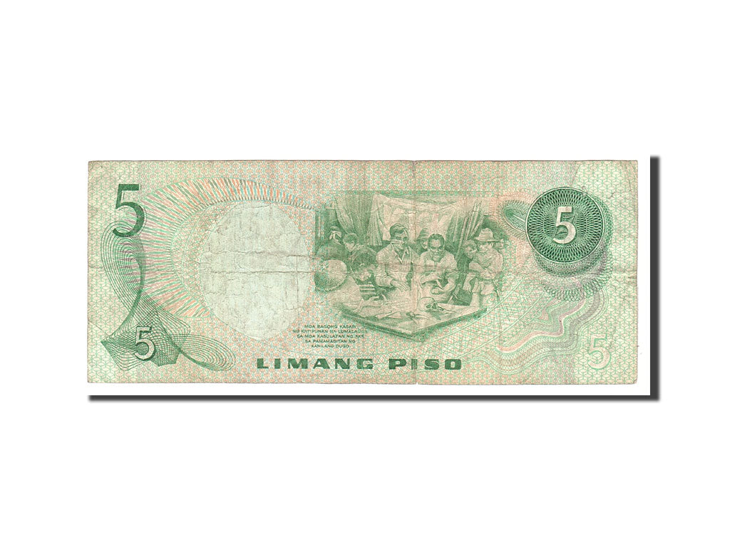 Banknote, Philippines, 5 Piso, 1969, Undated, KM:143b, VF(20-25)