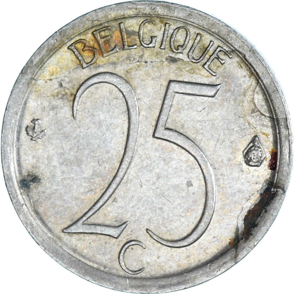 Moneda, Bélgica, 25 Centimes, 1968, Brussels, BC+, Cobre - níquel, KM:153.1