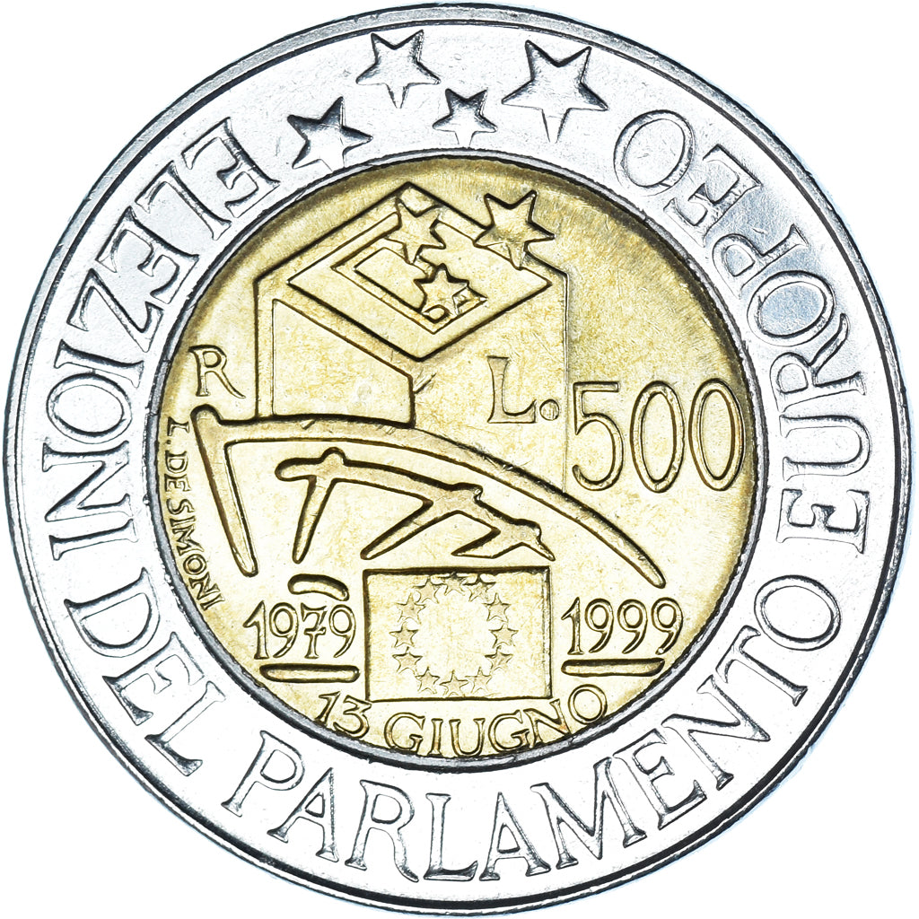 Monnaie, Italie, 500 Lire, 1999, Rome, SUP, Bimétallique, KM:203
