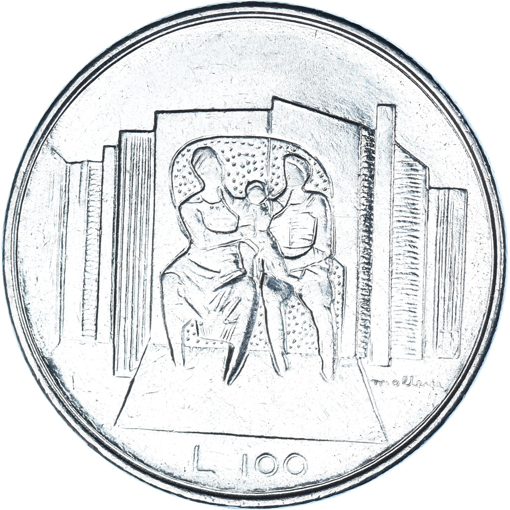 Moeda, San Marino, 100 Lire, 1976, Rome, VF(30-35), Aço, KM:57