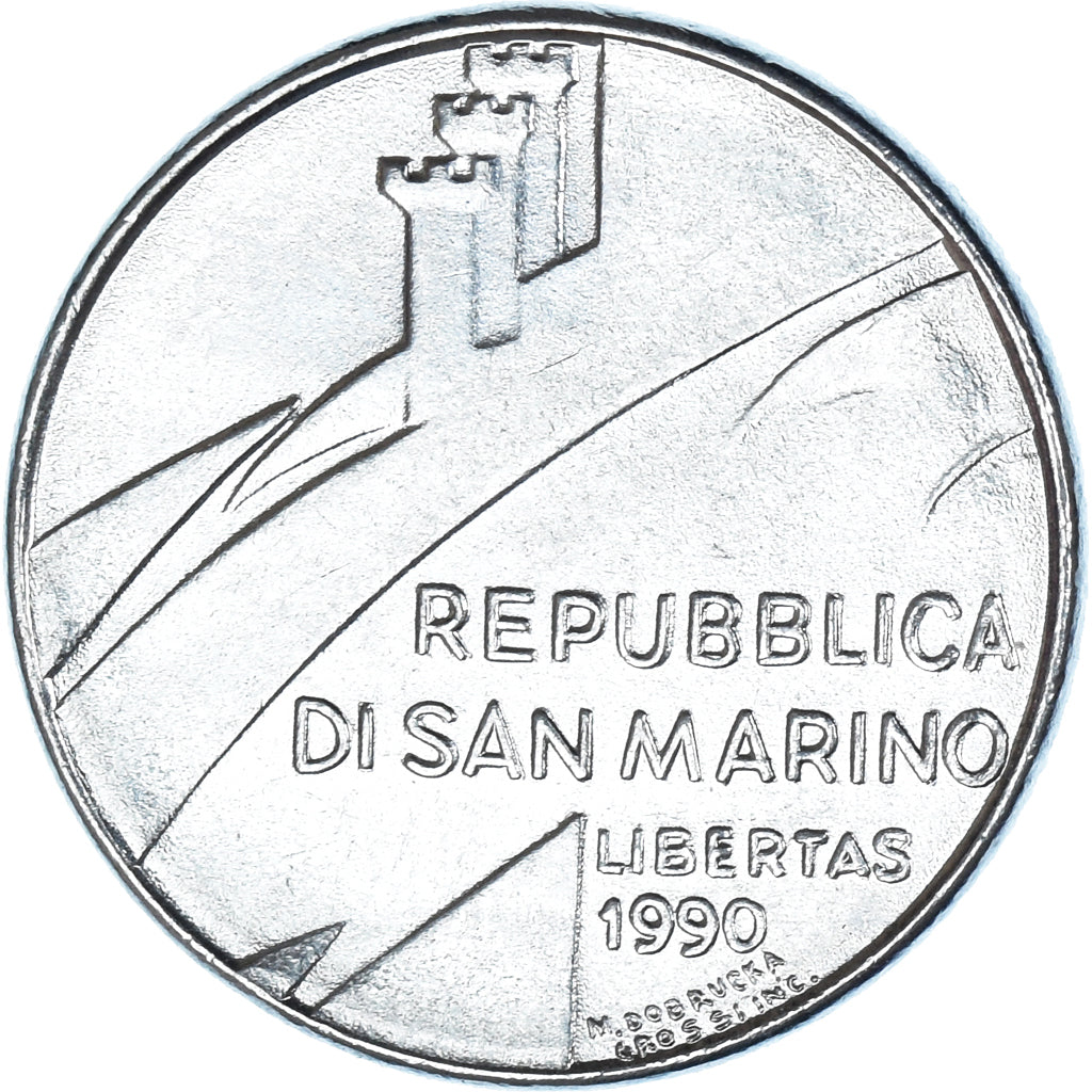 Moneda, San Marino, 100 Lire, 1990, Rome, EBC+, Acero, KM:254