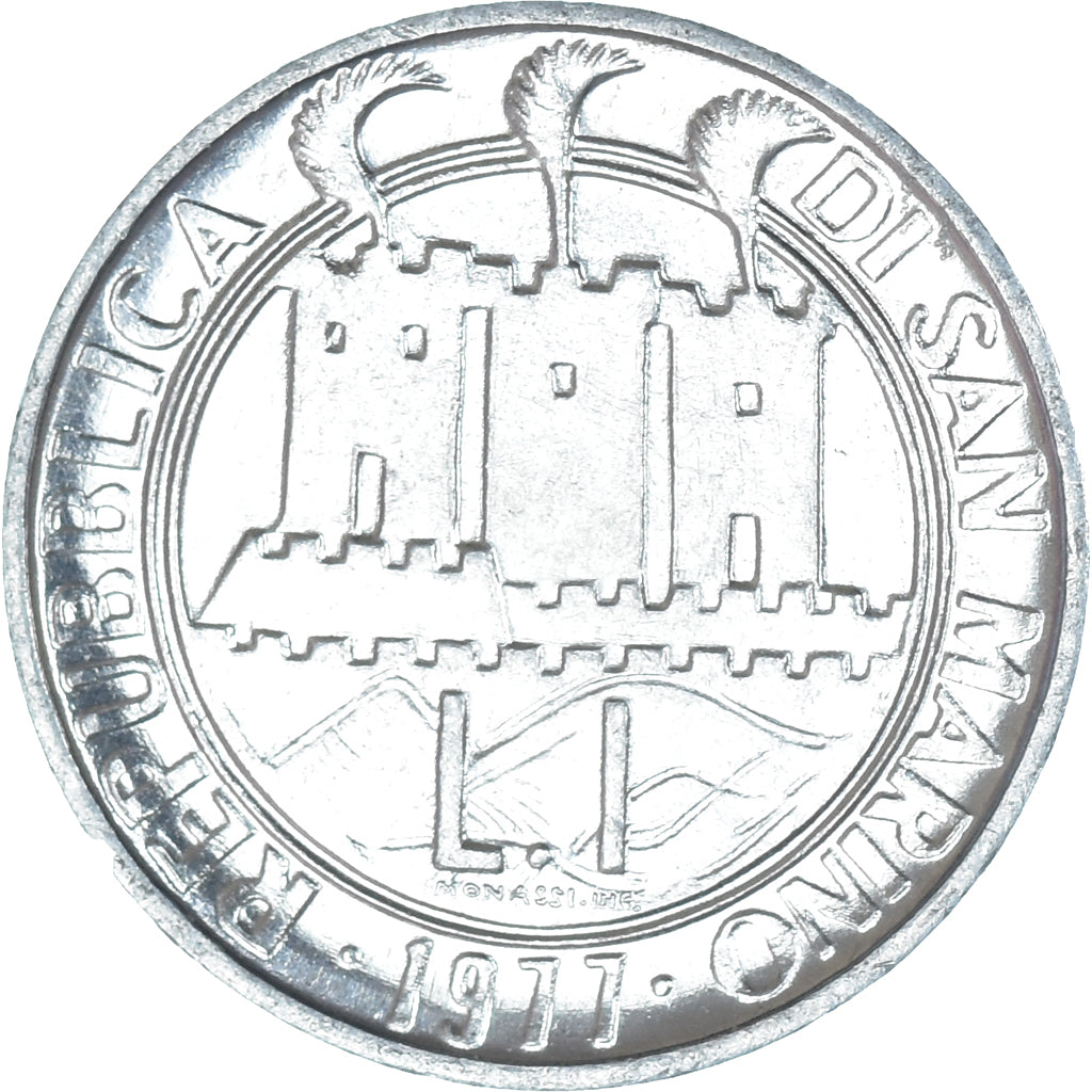 Münze, San Marino, Lira, 1977, F.A.O., UNZ, Aluminium, KM:63