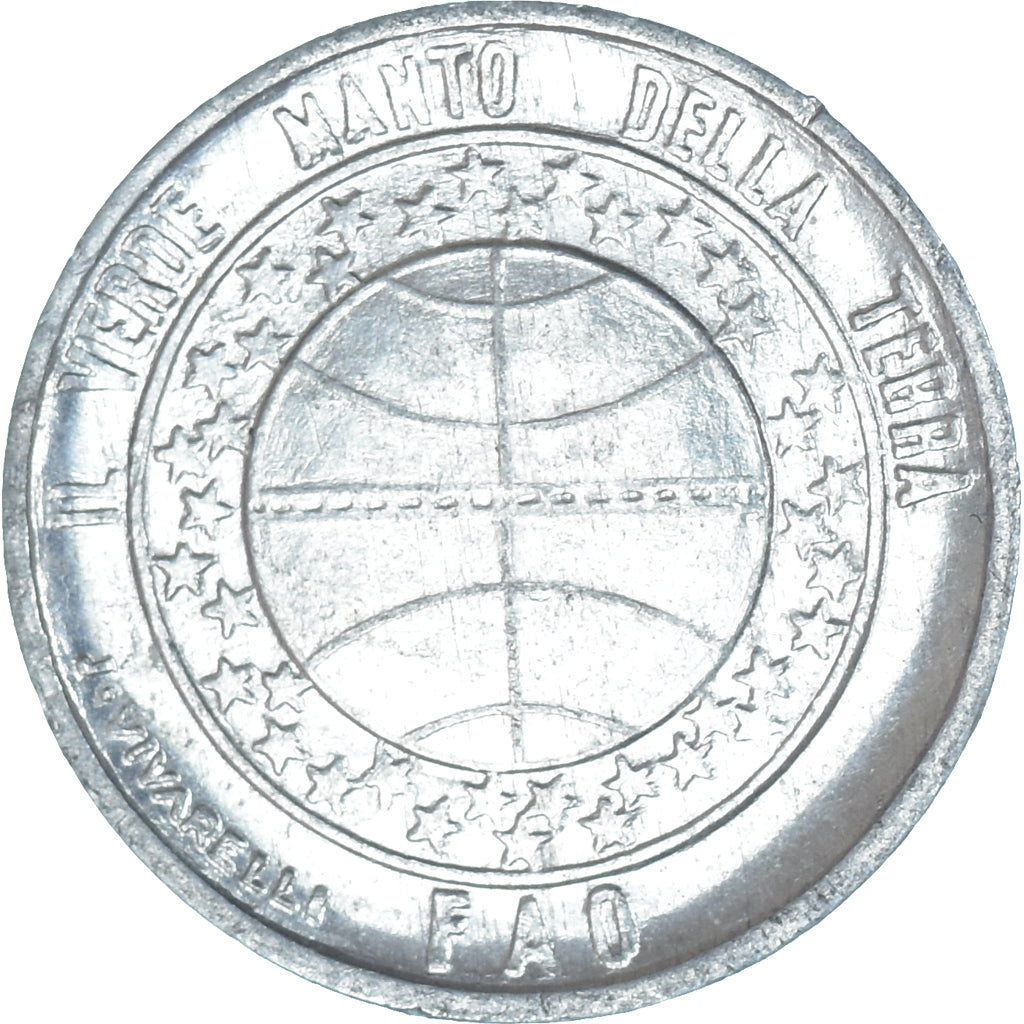Moneda, San Marino, Lira, 1977, F.A.O., MBC+, Aluminio, KM:63