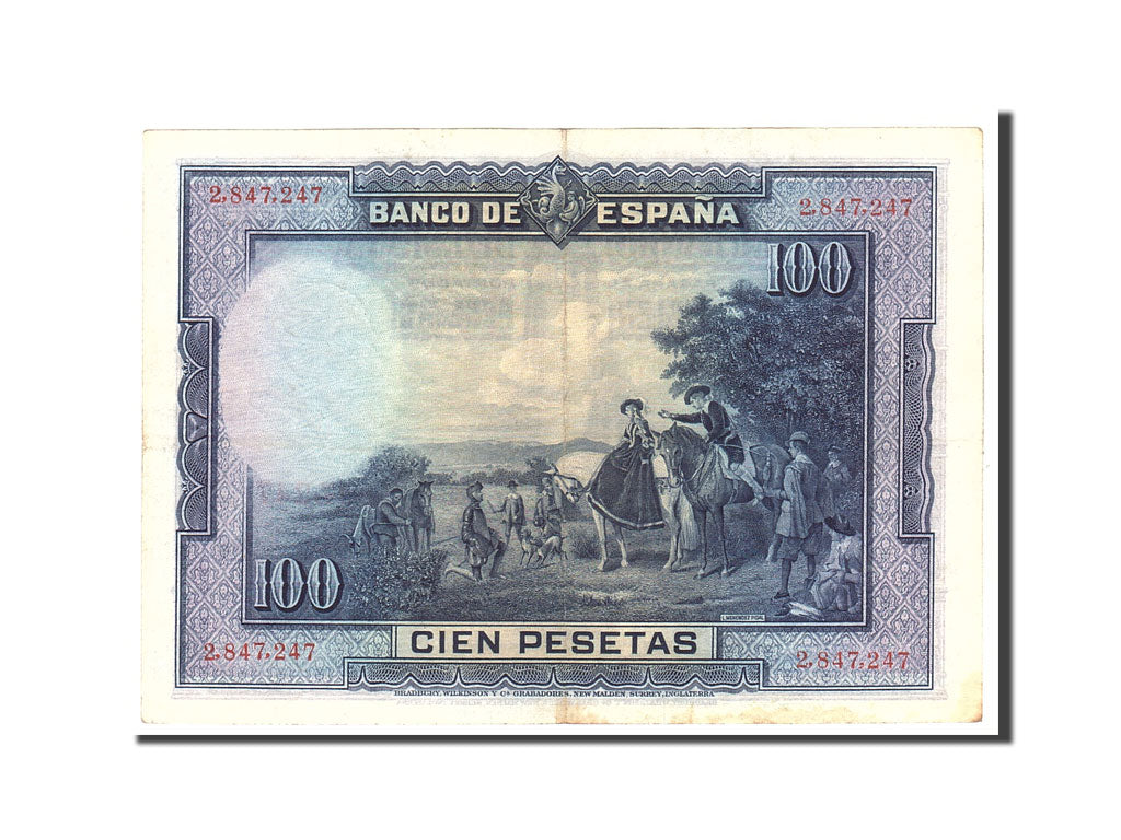Banknote, Spain, 100 Pesetas, 1928, 1928-08-15, KM:76a, AU(50-53)