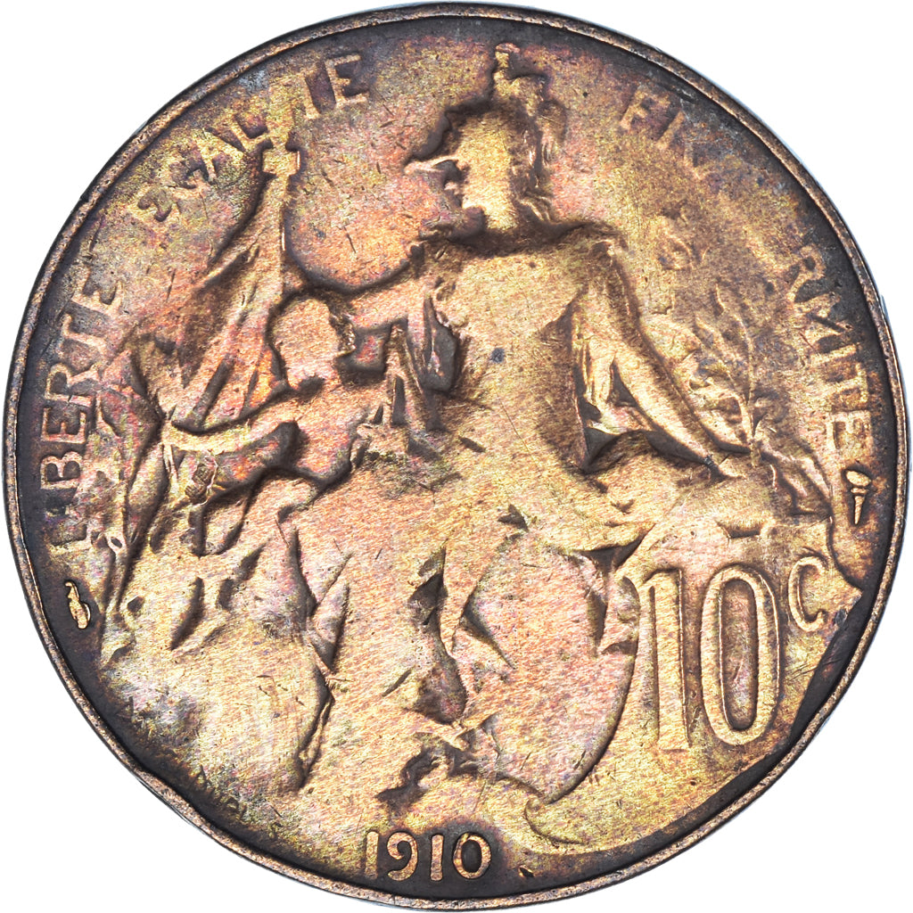 Coin, France, Dupuis, 10 Centimes, 1910, Paris, F(12-15), Bronze, KM:843