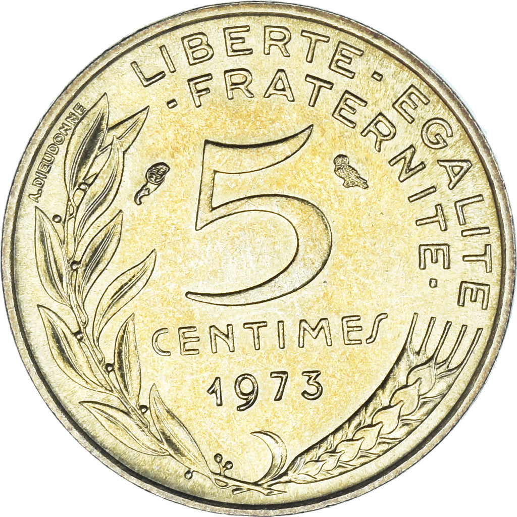 Münze, Frankreich, Marianne, 5 Centimes, 1973, Paris, UNZ, Aluminum-Bronze