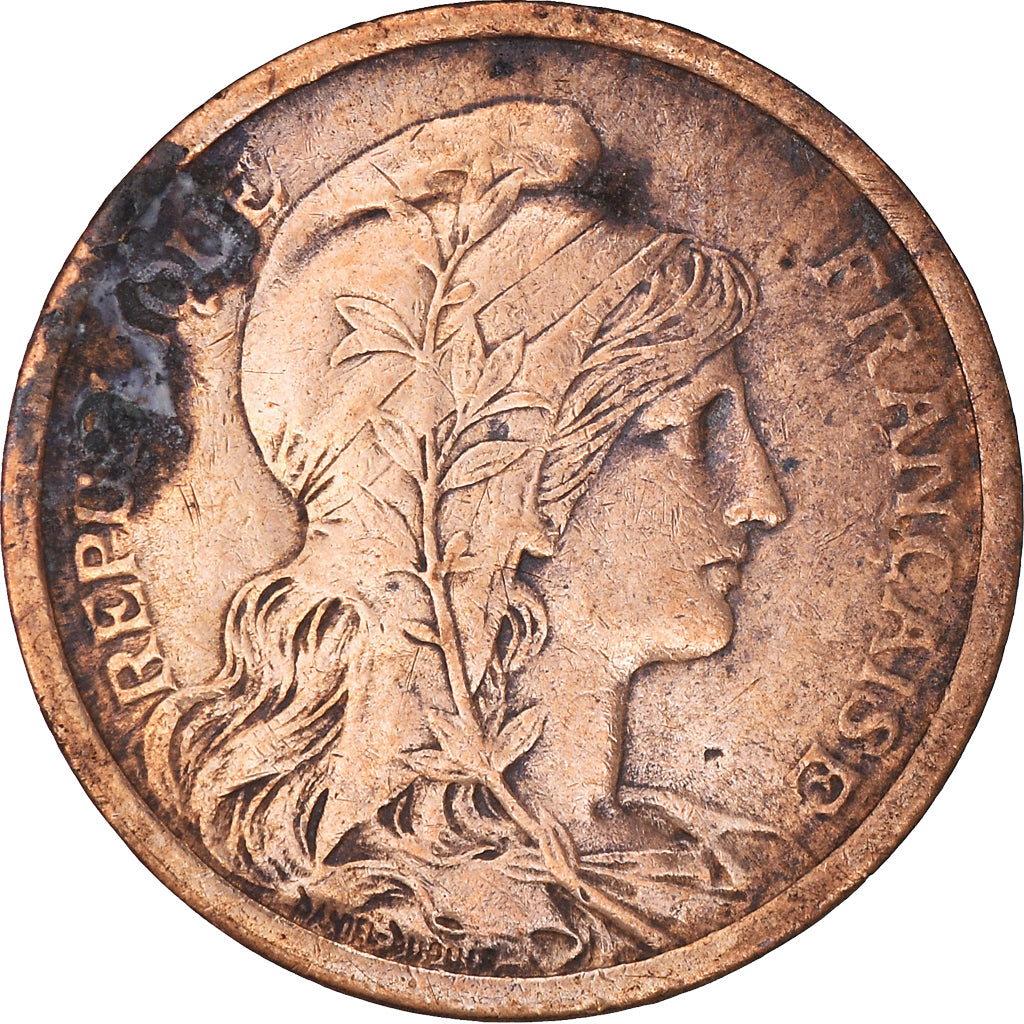 Moneda, Francia, Dupuis, 2 Centimes, 1914, Paris, BC+, Bronce, KM:841