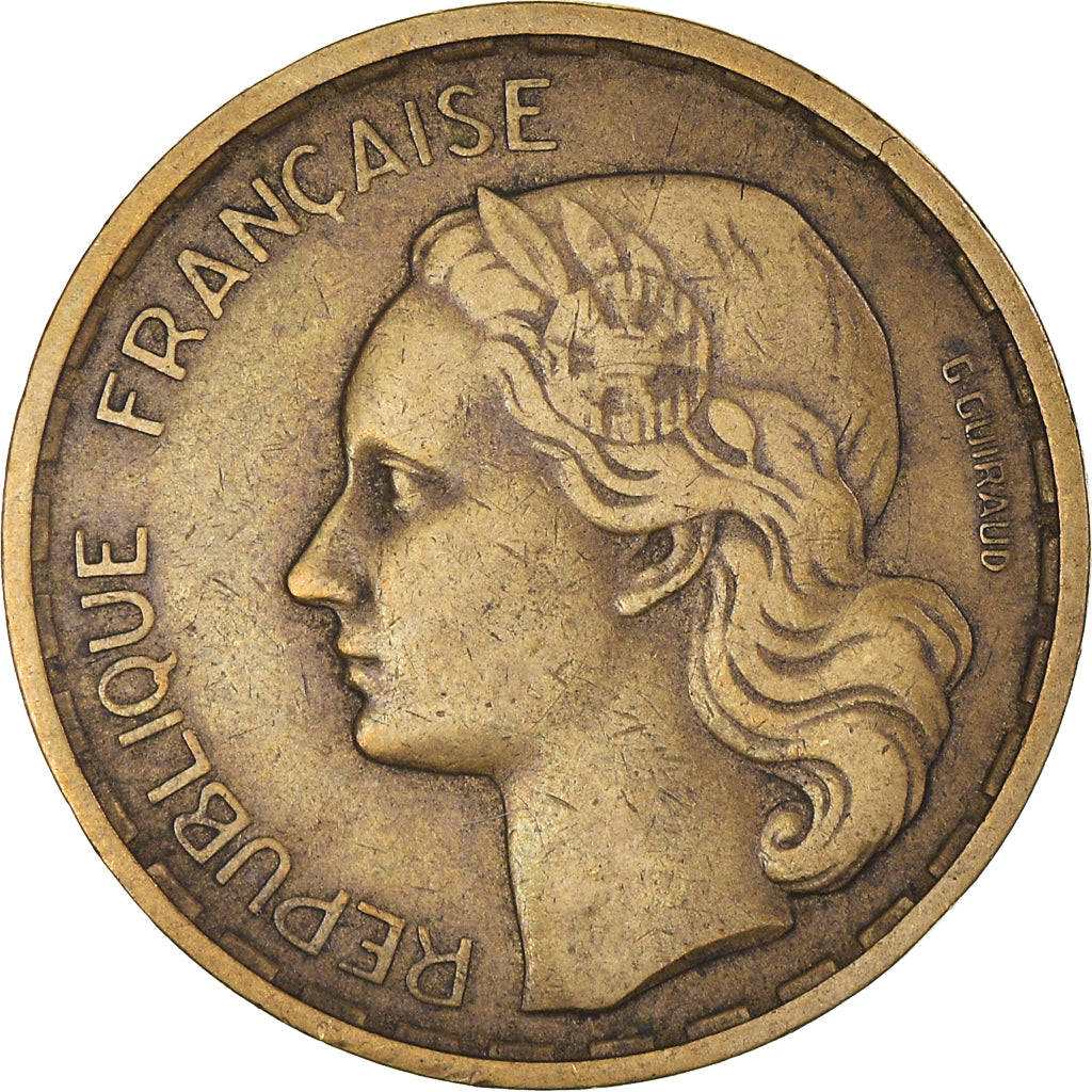 Moneta, Francia, Guiraud, 20 Francs, 1950, Beaumont - Le Roger, MB+