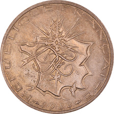 Coin, France, Mathieu, 10 Francs, 1984, Tranche B, EF(40-45), Nickel-brass