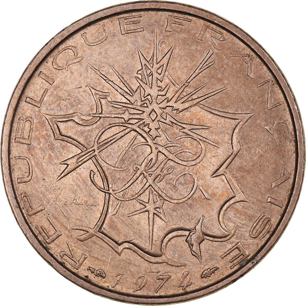 Münze, Frankreich, Mathieu, 10 Francs, 1974, Paris, FDC, SS, Nickel-brass