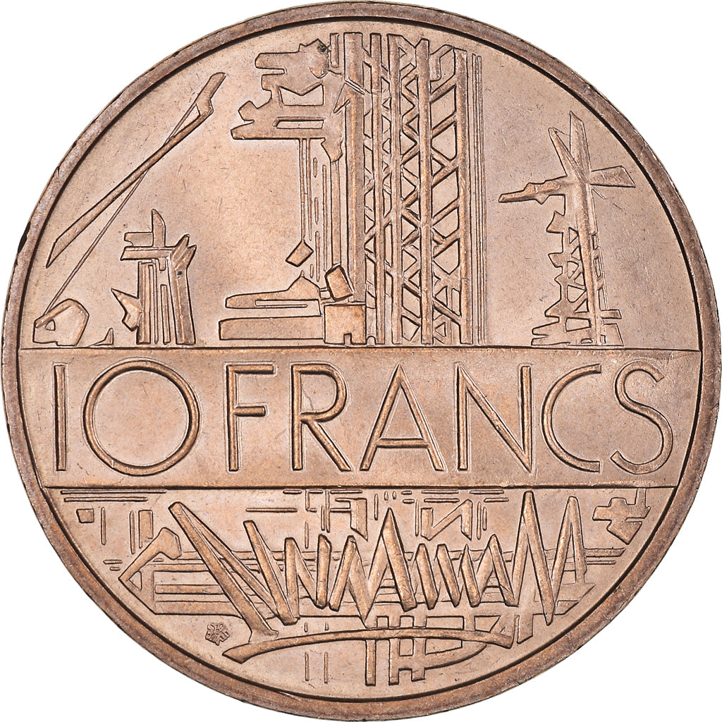 Münze, Frankreich, Mathieu, 10 Francs, 1979, Tranche A, VZ, Nickel-brass