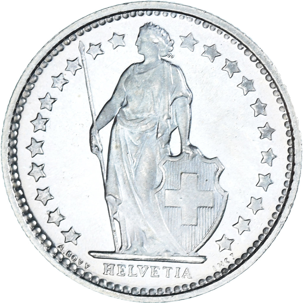 Munten, Zwitserland, 1/2 Franc, 1976, Bern, BE, UNC-, Cupro-nikkel, KM:23a.1