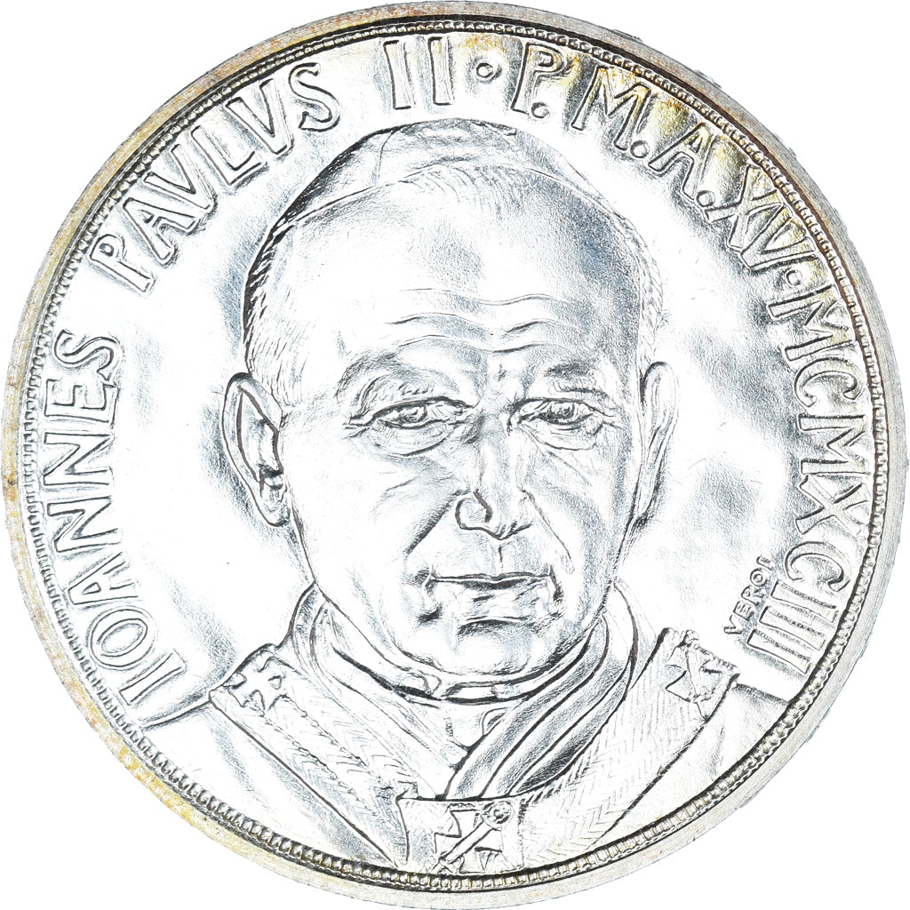 Coin, VATICAN CITY, John Paul II, 1000 Lire, 1993, FDC, MS(65-70), Silver