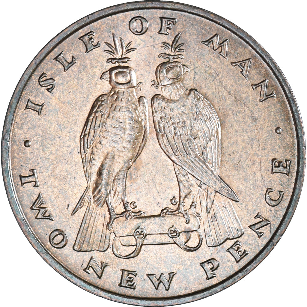 Moeda, Ilha de Man, Elizabeth II, 2 New Pence, 1971, Pobjoy Mint, MS(63)