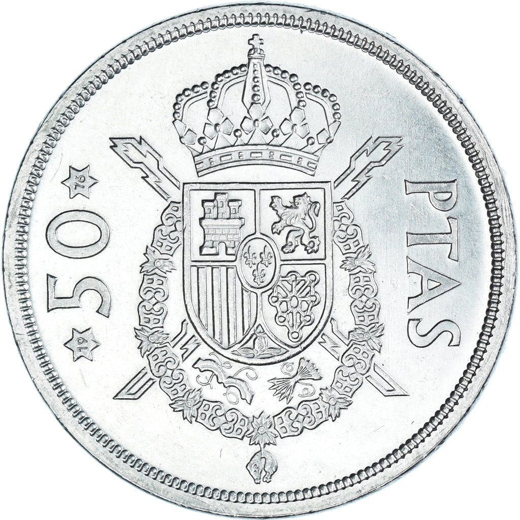 Monnaie, Espagne, Juan Carlos I, 50 Pesetas, 1975 (76), BE, SPL, Cupro-nickel