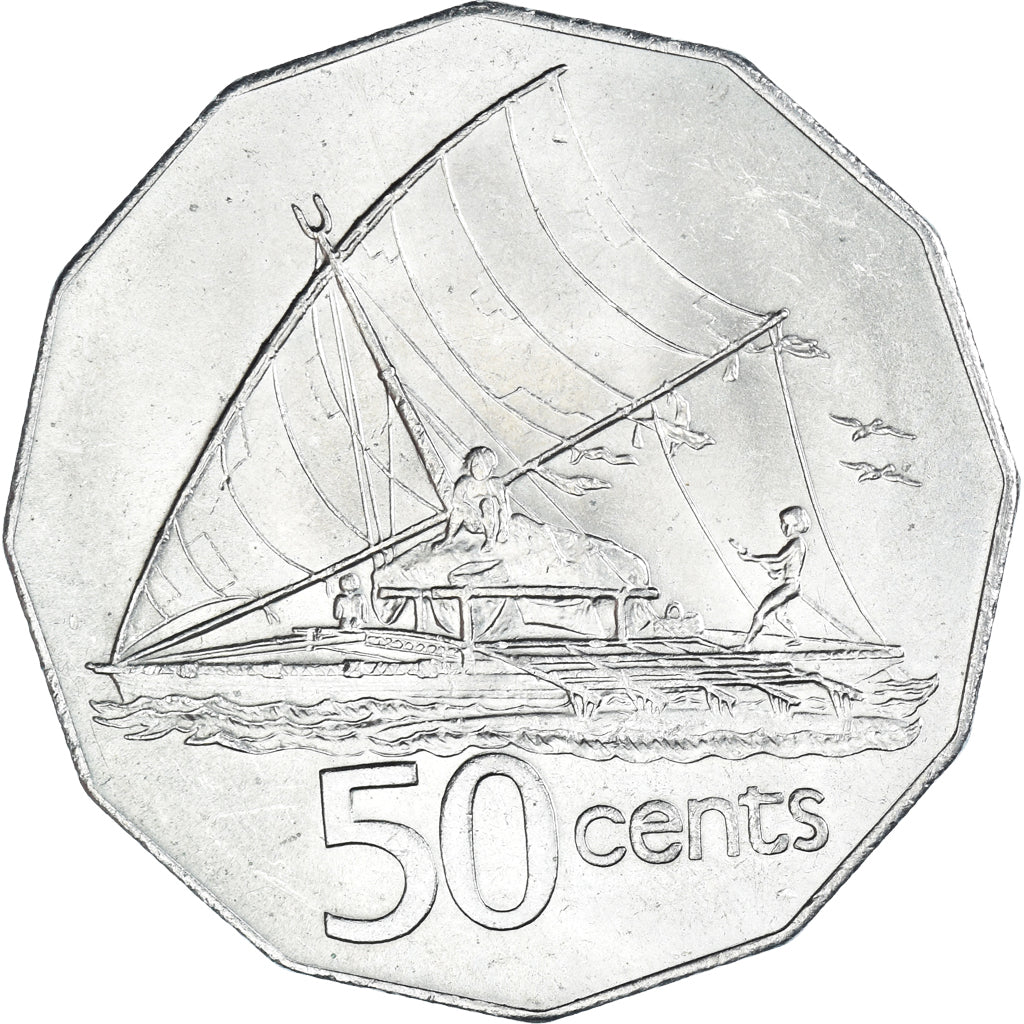 Monnaie, Fidji, Elizabeth II, 50 Cents, 1976, SPL, Cupro-nickel, KM:36