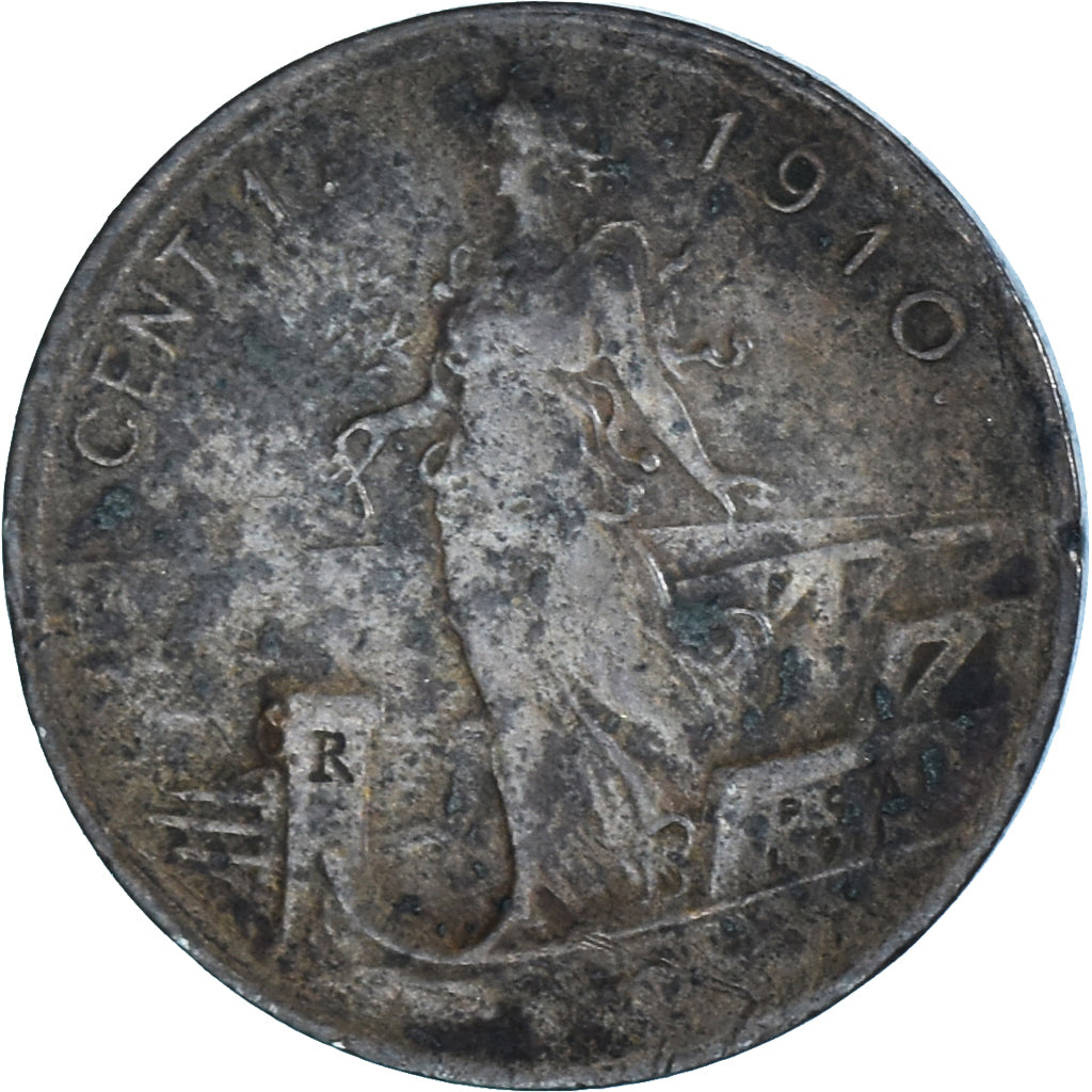 Moeda, Itália, Centesimo, 1910, Rome, VF(30-35), Cobre, KM:40