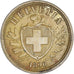Münze, Schweiz, 2 Rappen, 1890, Bern, SS+, Bronze, KM:4.1