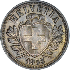 Coin, Switzerland, 2 Rappen, 1932, Bern, AU(50-53), Bronze, KM:4.2a