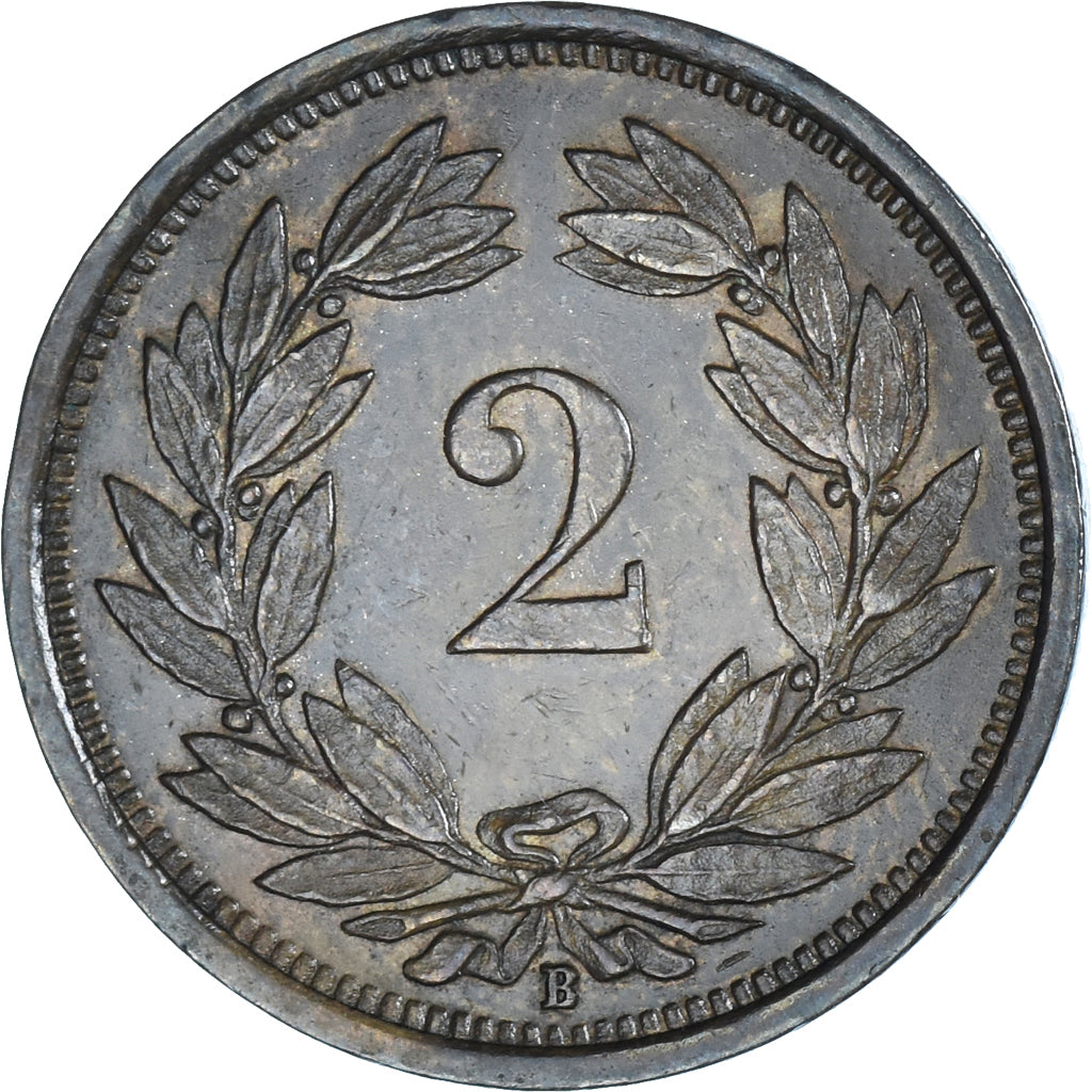 Coin, Switzerland, 2 Rappen, 1932, Bern, AU(50-53), Bronze, KM:4.2a