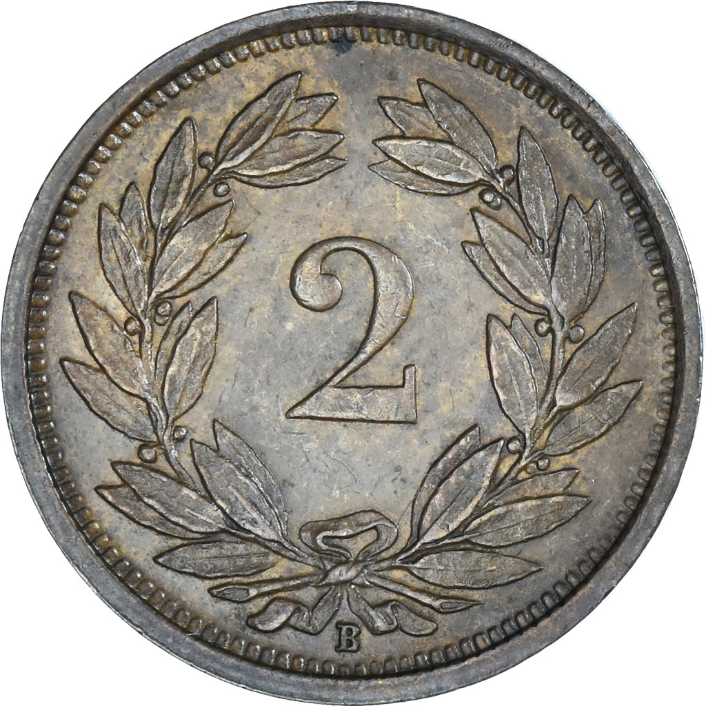 Coin, Switzerland, 2 Rappen, 1937, Bern, AU(50-53), Bronze, KM:4.2a