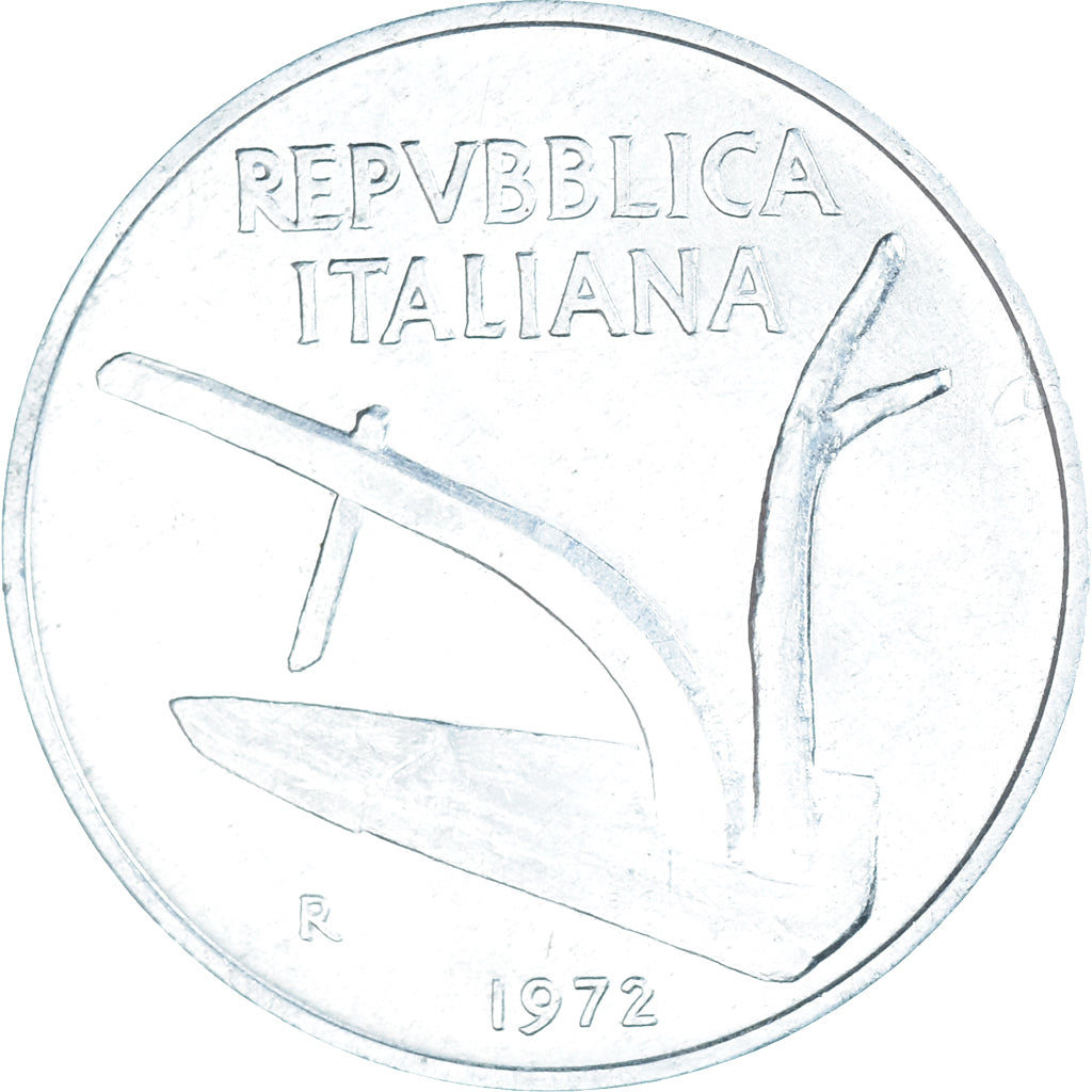 Moeda, Itália, 10 Lire, 1972, Rome, AU(50-53), Alumínio, KM:93