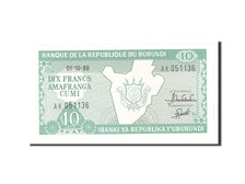 Banknote, Burundi, 10 Francs, 1988, 1988-10-01, KM:33b, UNC(65-70)