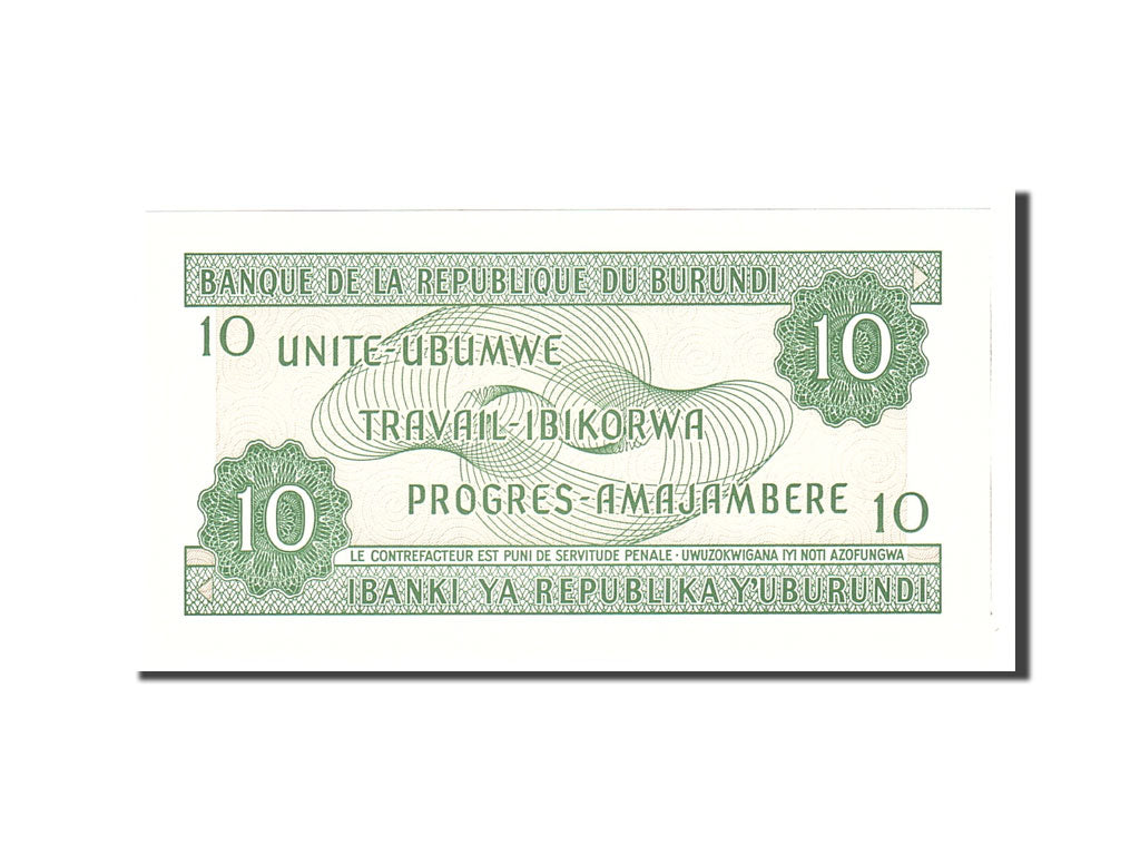 Banknote, Burundi, 10 Francs, 2007, 2007-11-01, KM:33e, UNC(65-70)