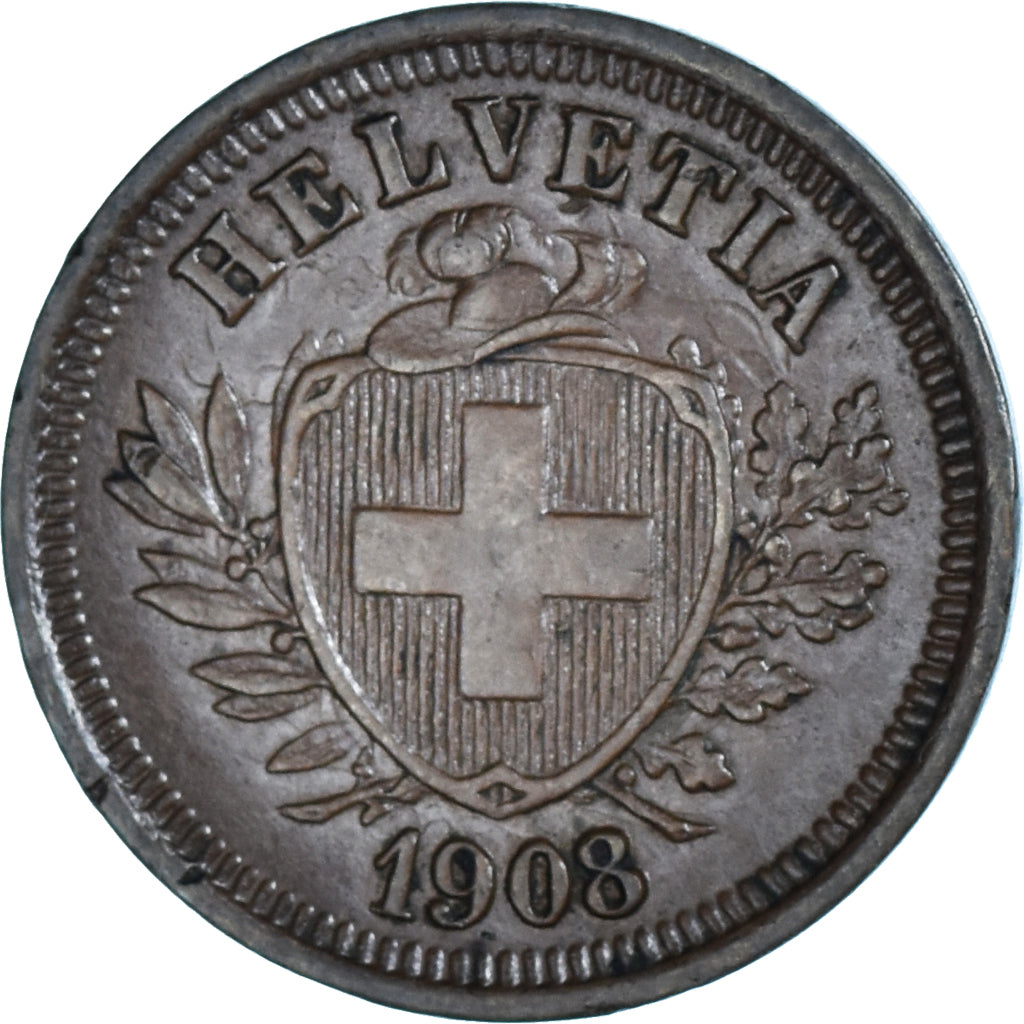Monnaie, Suisse, Rappen, 1908, Bern, TTB, Bronze, KM:3.2