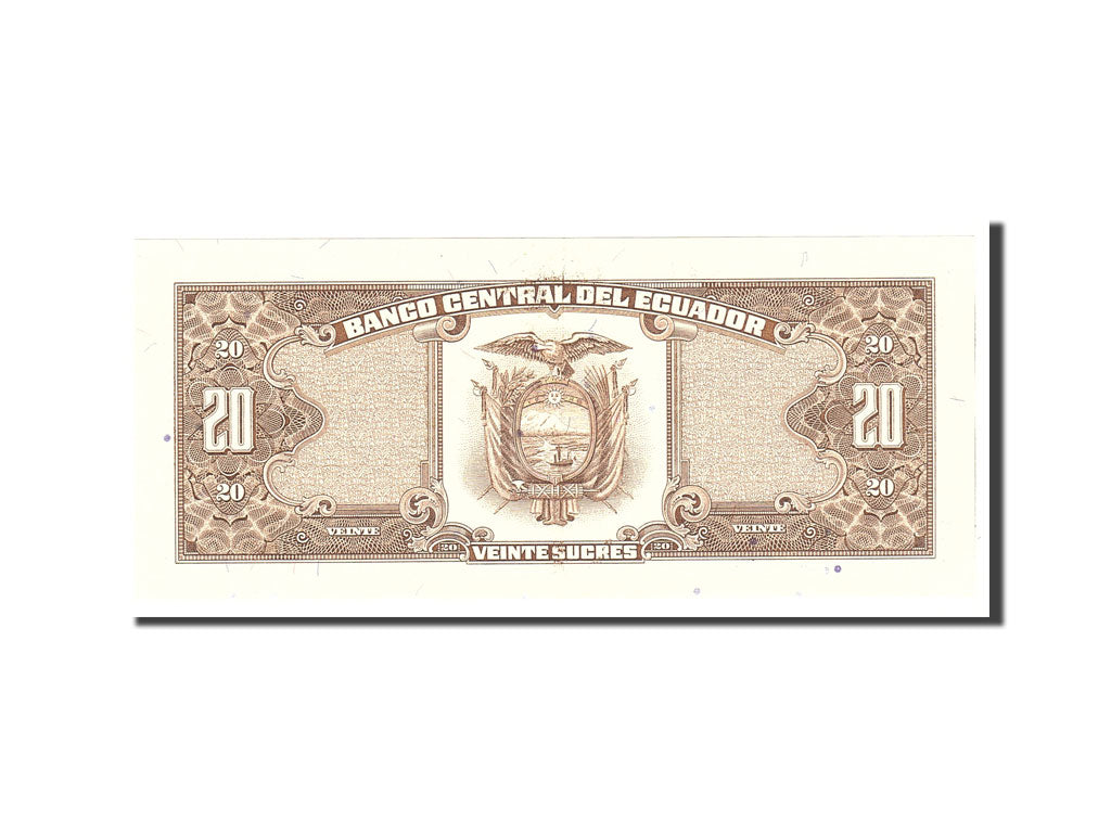 Banconote, Ecuador, 20 Sucres, 1988, KM:121Aa, 1988-11-22, SPL