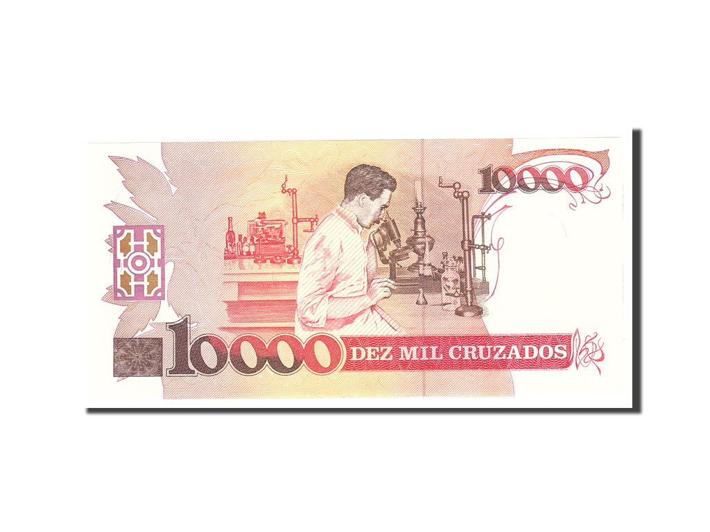 Banknote, Brazil, 10 Cruzados Novos on 10,000 Cruzados, 1989, Undated, KM:218a