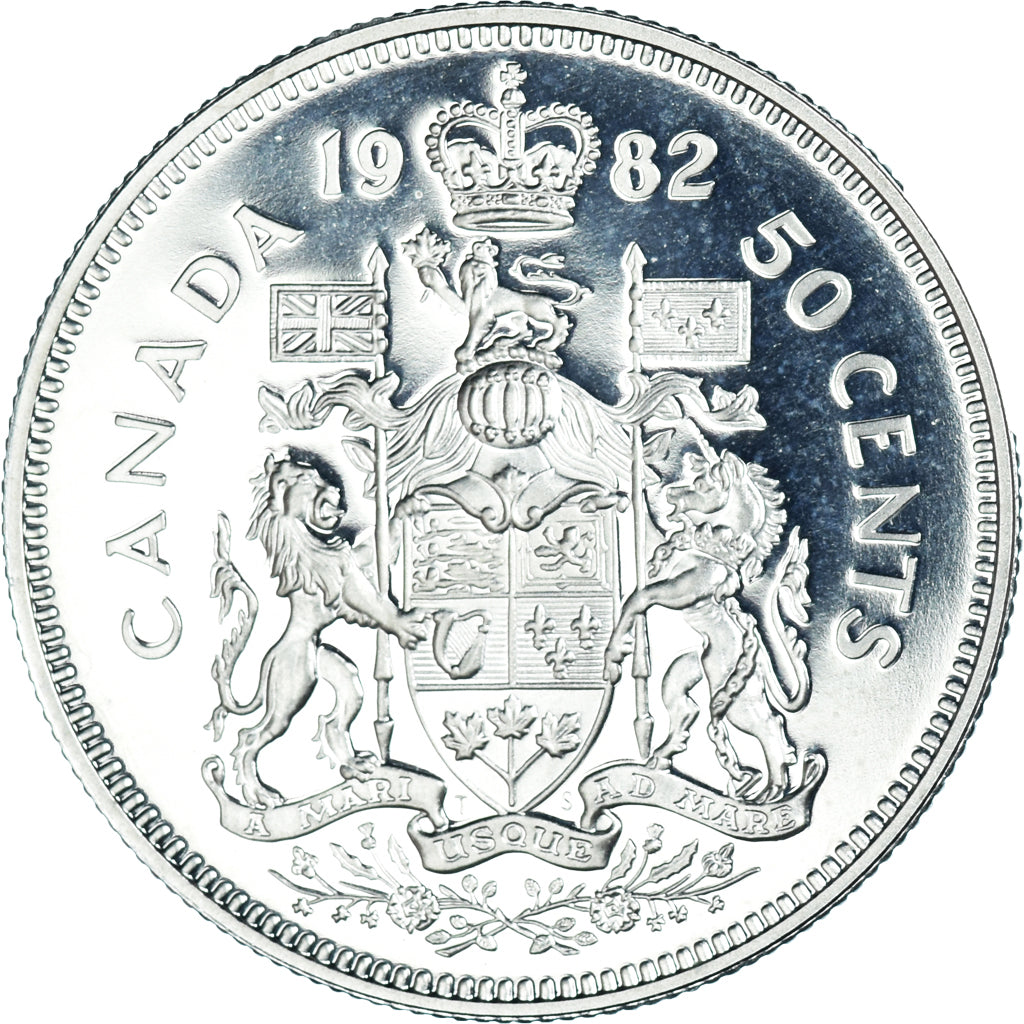 Coin, Canada, Elizabeth II, 50 Cents, 1982, Royal Canadian Mint, Ottawa, BE