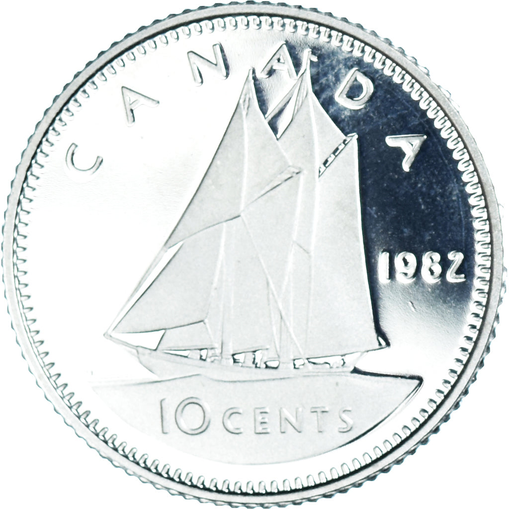 Moneta, Canada, Elizabeth II, 10 Cents, 1982, Royal Canadian Mint, Ottawa, BE