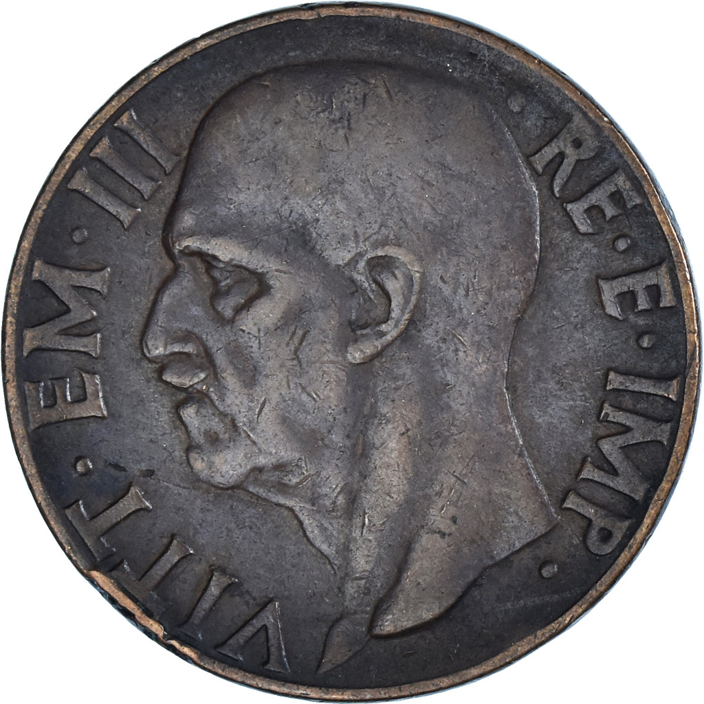 Münze, Italien, Vittorio Emanuele III, 10 Centesimi, 1937, Rome, SS, Kupfer