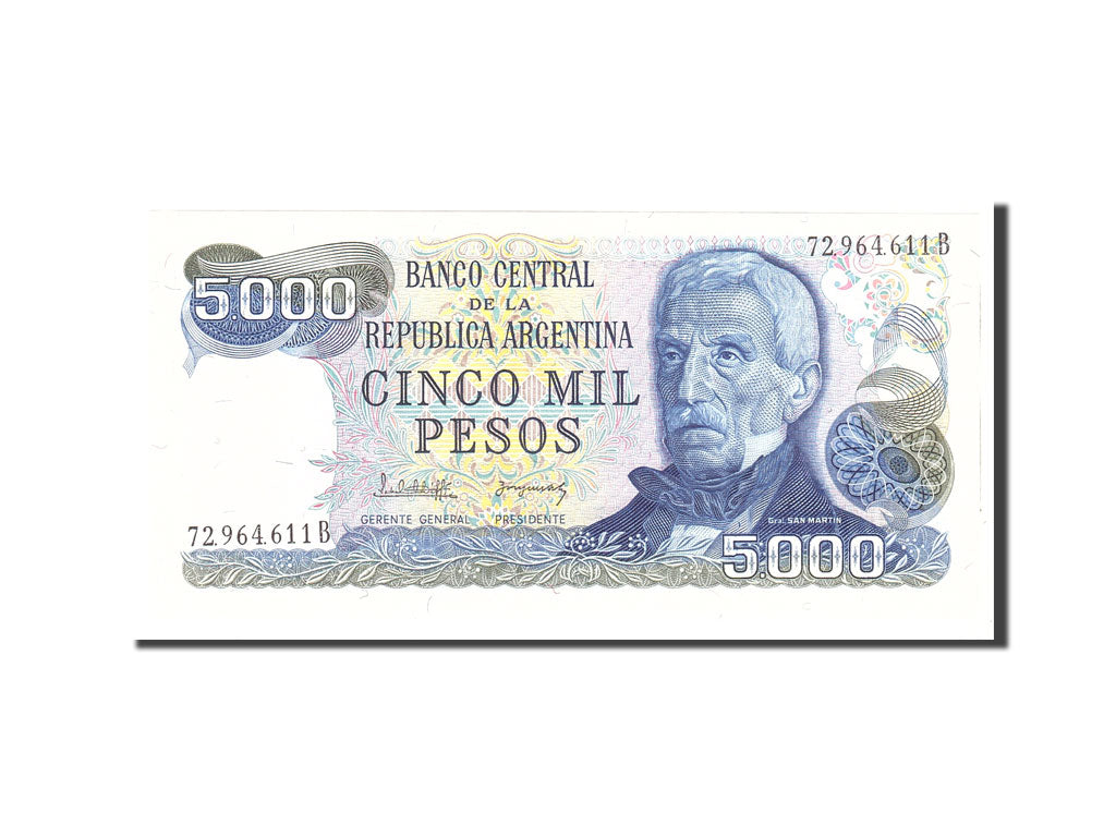 Banknote, Argentina, 5000 Pesos, 1977, Undated, KM:305b, UNC(65-70)