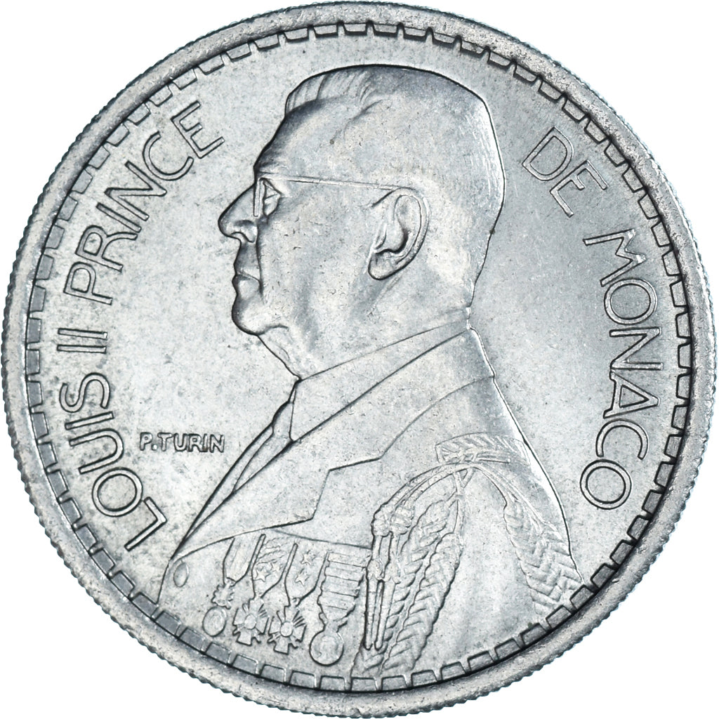 Coin, Monaco, 10 Francs, 1946, EF(40-45), Copper-nickel, KM:123, Gadoury:MC136