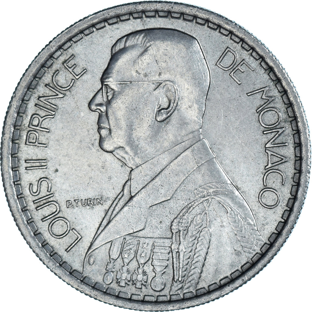 Coin, Monaco, 10 Francs, 1946, EF(40-45), Copper-nickel, KM:123, Gadoury:MC136