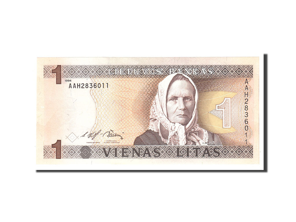 Billet, Lithuania, 1 Litas, 1994, Undated, KM:53a, NEUF