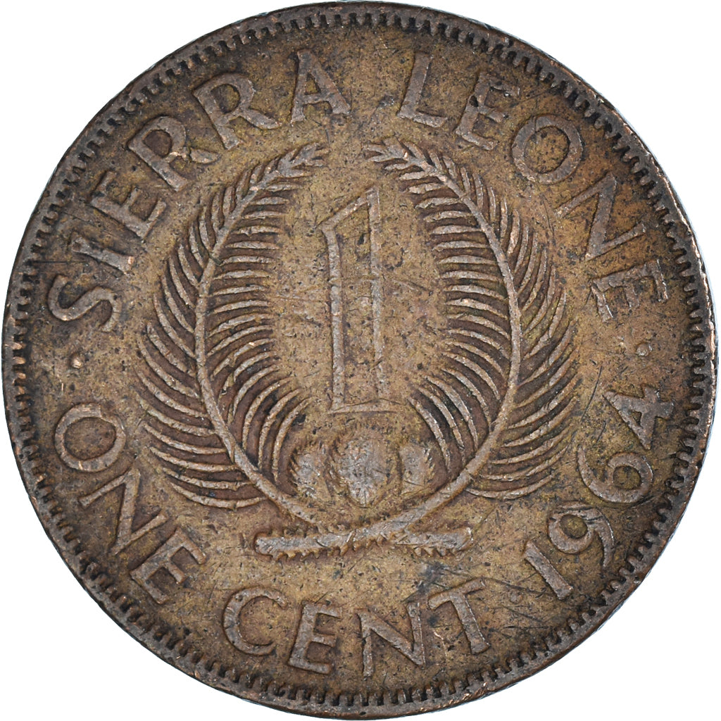 Moeda, Serra Leoa, Cent, 1964, British Royal Mint, VF(20-25), Bronze, KM:17