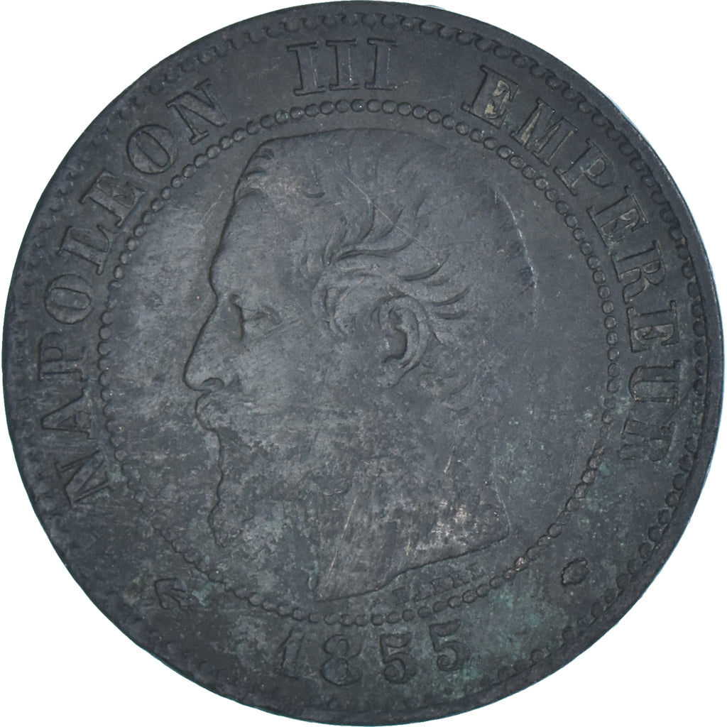 Moeda, França, Napoleon III, Napoléon III, 2 Centimes, 1855, Marseille
