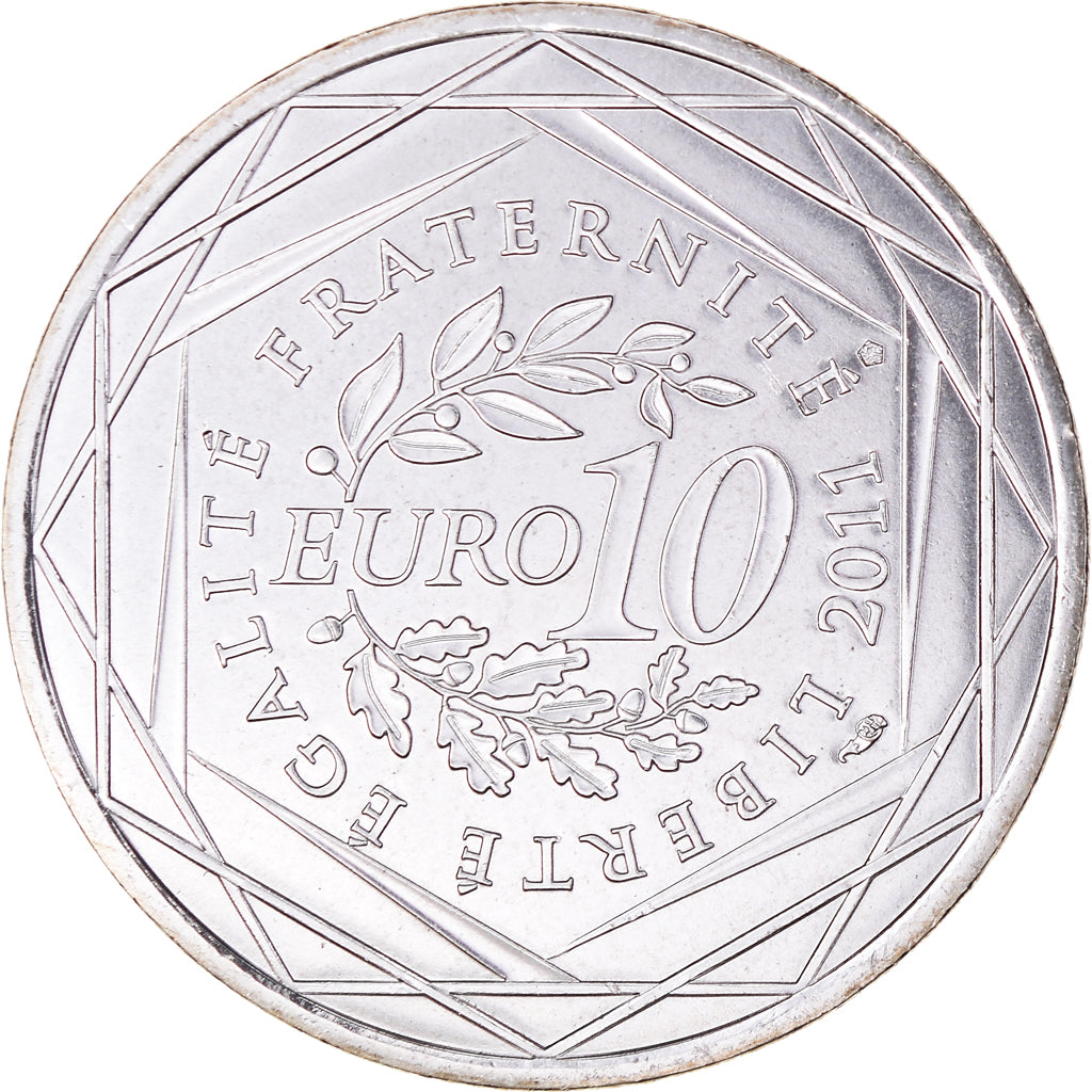 France, 10 Euro, 2011, Paris, Ile De France.FDC, MS(65-70), Silver, KM:1739