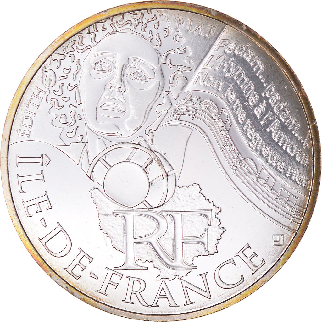 France, 10 Euro, 2012, Paris, Ile De France, FDC, Argent, Gadoury:EU514, KM:1875