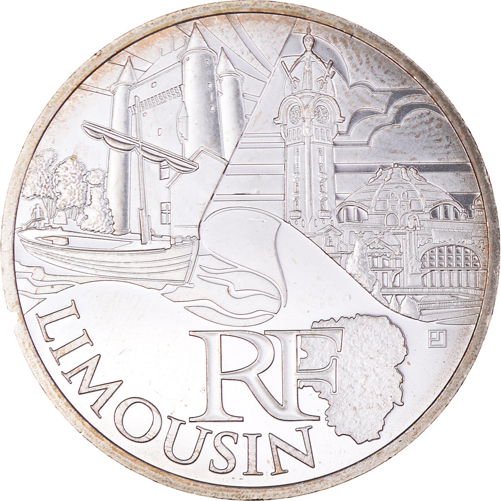 France, 10 Euro, 2011, Paris, Limousin, MS(65-70), Silver, KM:1742