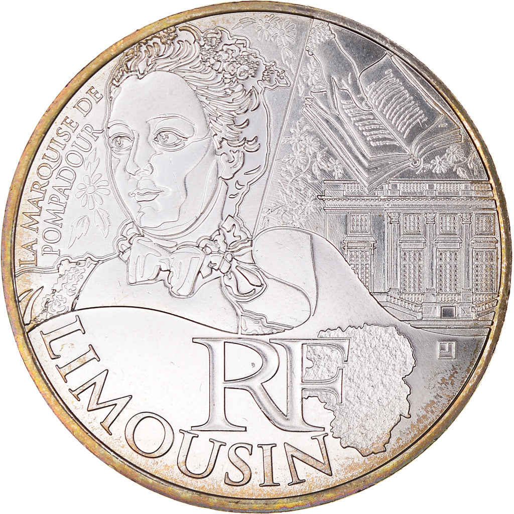 France, 10 Euro, 2012, Paris, Limousin, MS(65-70), Silver, Gadoury:EU514